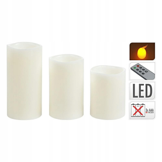 LED sviečka progarten 3 ks.
