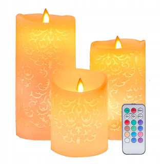 Gar036 LED sviečka WKCSPV 3 PCS.
