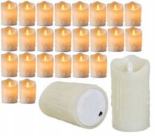 Príspevok sviečky LED do bezdymových sviečok