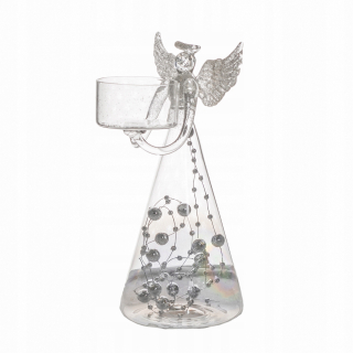 Svietník, lampáš - Svietnik Slávnostné Anjel Tealight Transparent