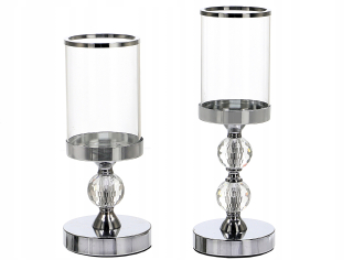 Lampáš, svietník - Glamour Lantern Spiace Silver KPL 2 ks
