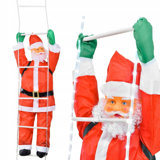 Vianočné osvetlenie - Santa Claus na rebríku na balkóne LED 190