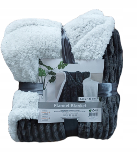Prikrývka na posteľ - Prikrývka ZDU Trading Polyester 180 x 140 cm biela, odtiene šedej