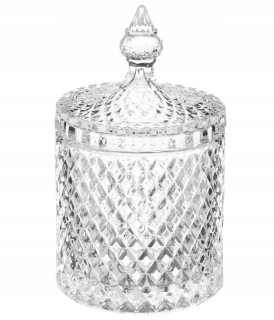 Dekorácia sklenenej nádoby Crystal Cukor misa