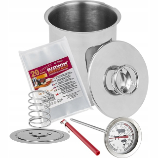 Hrniec na šunku - Háčik 1,5kg Kit teplomer + 20 biovína Bags