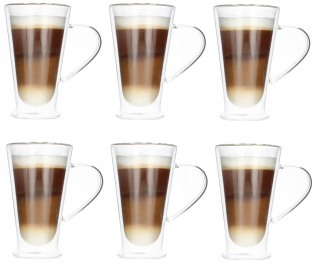 Pohár na kokteily - Bokonopl poháre na latte 300 ml 6 ks.