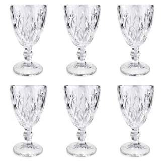 Poháre na víno - Poháre na biele víno, poháre na červené víno, poháre na vodu Affek Design Elise transparent 250ml 6 ks.