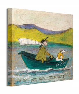 Sam Toft na lodi - plátno maľba 40x40 cm