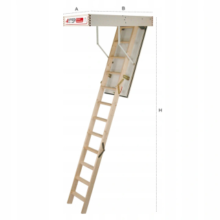 Podkrovné schody - Attrice schody Thermo 26mm 120x70 70x120 5 rokov GW