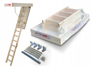 Podkrovné schody - THERMO loft + 90x60 + 32mm rukoväťou!