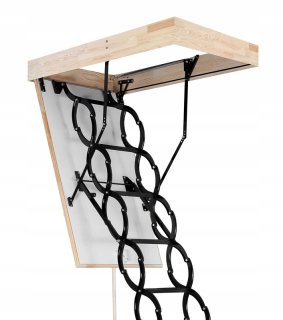 Podkrovné schody - Nožnicové schody Pôdne metal FLEX 70x60