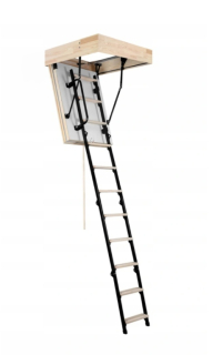 Podkrovné schody - Podkrovné schody so zábradlím 90x70 MINI POLAR Omán