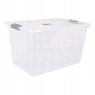 Skladovanie z veka Thais 80 l Transparent