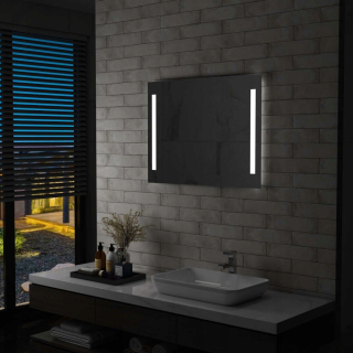Zrkadlo - Nástenné kúpeľňové zrkadlo s LED 80x60cm Vidaxl