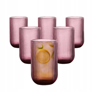 Sada 6 pohárov Selena, farebné poháre na pitie Altom Design, 430 ml