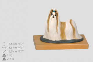 Shih tzu maľovaná sošková figurína