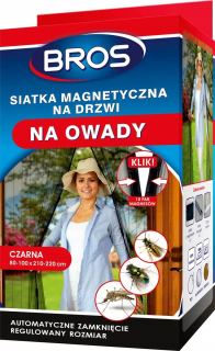Ôt pre hmyz pre magnetické dvere 100x220 čierny