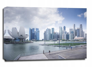Singapur, mesto - maľba na plátne