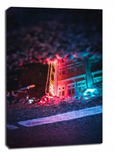Singapur, Neon - obrázok na plátne