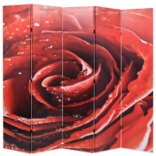 Skladacia obrazovka, 200x170 cm, Red Rose