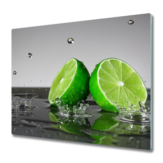 Sklenený dekoračný tanier na sporák, Lime Water, 60x52