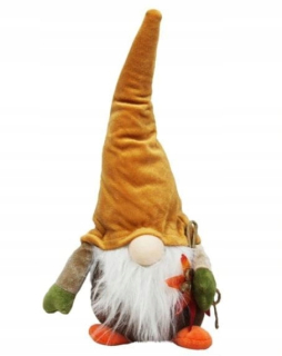 Štvorcová jesenná figurína dekoratívna dekorácia Gnome