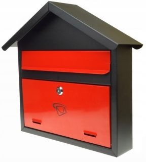 Poštová schránka - Box na zoznam Formát C4 Black Red BR-11