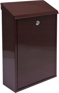 Poštová schránka - Letterbox 400x250x100mm POŠTOVEJ BROWN