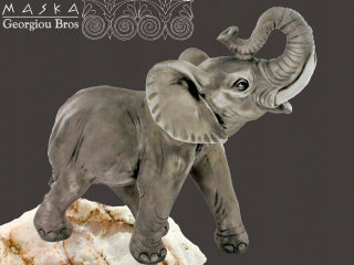 Kleofas Elephant -Alabaster Greek