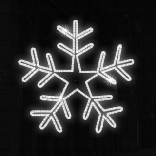 Vonkajšie vianočné osvetlenie - Vločka s hviezdičkou LED!