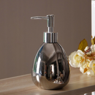 Dávkovač mydla - Silver Water Drop Simple Creative Ceramic Bu