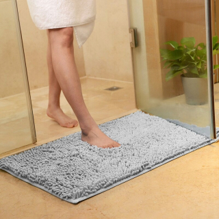 Strieborno sivý štýl 40x120cm Ženilková toaletná podložka