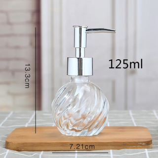 Dávkovač mydla - Striebro 125 ml/270 ml tlakové ručné sklo D