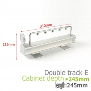 Vešiak - Strieborný štýl 310 mm cm najvyšší ťažký skrytý šatník