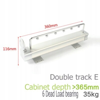 Vešiak - Strieborný štýl 360 mm cm najvyšší ťažký skrytý šatník