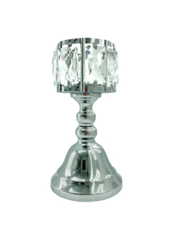 Lampáš, svietník - Silver Metal Luster Lampy Nový dizajn 21 cm