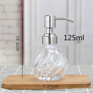 Dávkovač mydla - Nerezová nehrdzavejúca oceľ 125 ml/270 ml sklenené ručné lisovanie