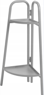 Stojan na kvety - Stand flowerbed roh sivý kov 26x26x70