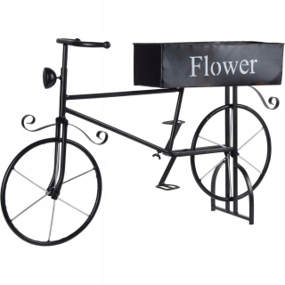Stojan na kvety - Kvetinový stojan čierny bicykel