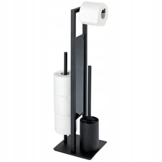 WC kefa - Rivalta Black toaletný papier stojan