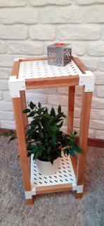 Stojan na kvety - Konferenčný stolík kvetina loft drevo kov