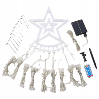 Lampáš, svietník - String Lights Solar 350 LED String lampy Raindrop