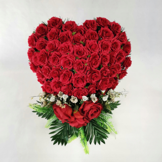 Veniec, kvety ikebana na hrob - Čelenka Zloženie Kvetinový cintorín Grave Bunch