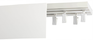 Garnižová lišta - Dvojkoľajová PVC stropná lišta s krytom 9cm 300 cm