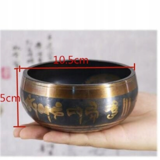 Štýl 10,5 cm tibetská misa Singing Bowl Decor