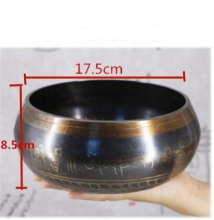 Štýl 17,5 cm tibetská misa Singing Bowl Decor