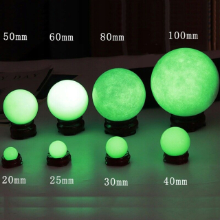 Štýl 40 mm zelený 1pc Luminous Stone Greenblue bla.