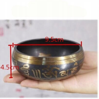 Štýl 9,5 cm tibetská misa Singing Bowl