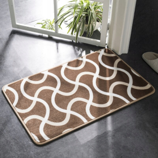 Štýl B 80x120cm Alfombra Black and Bia Bath Mat