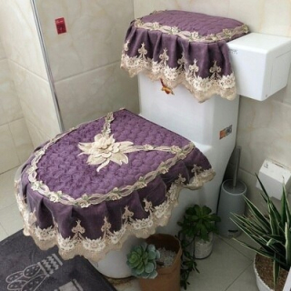 WC doska - Štýl č. 1 3 PCS LACE TRUBICKÝ KRYT NA SED